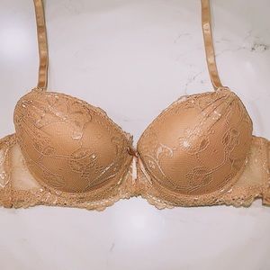 Nude Lace Push-Up Bra